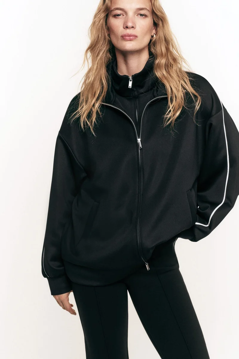 اتش اند ام جاكيت من نسيج سكوبا